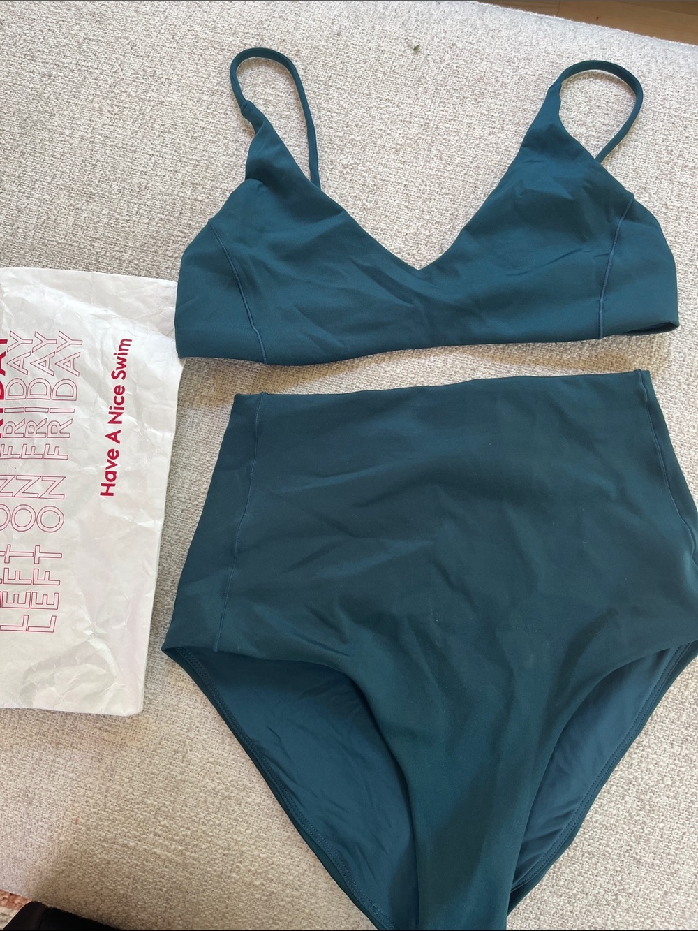 Left On Friday Teal Bikini Set